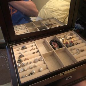 Wooden Jewelry Box with lock